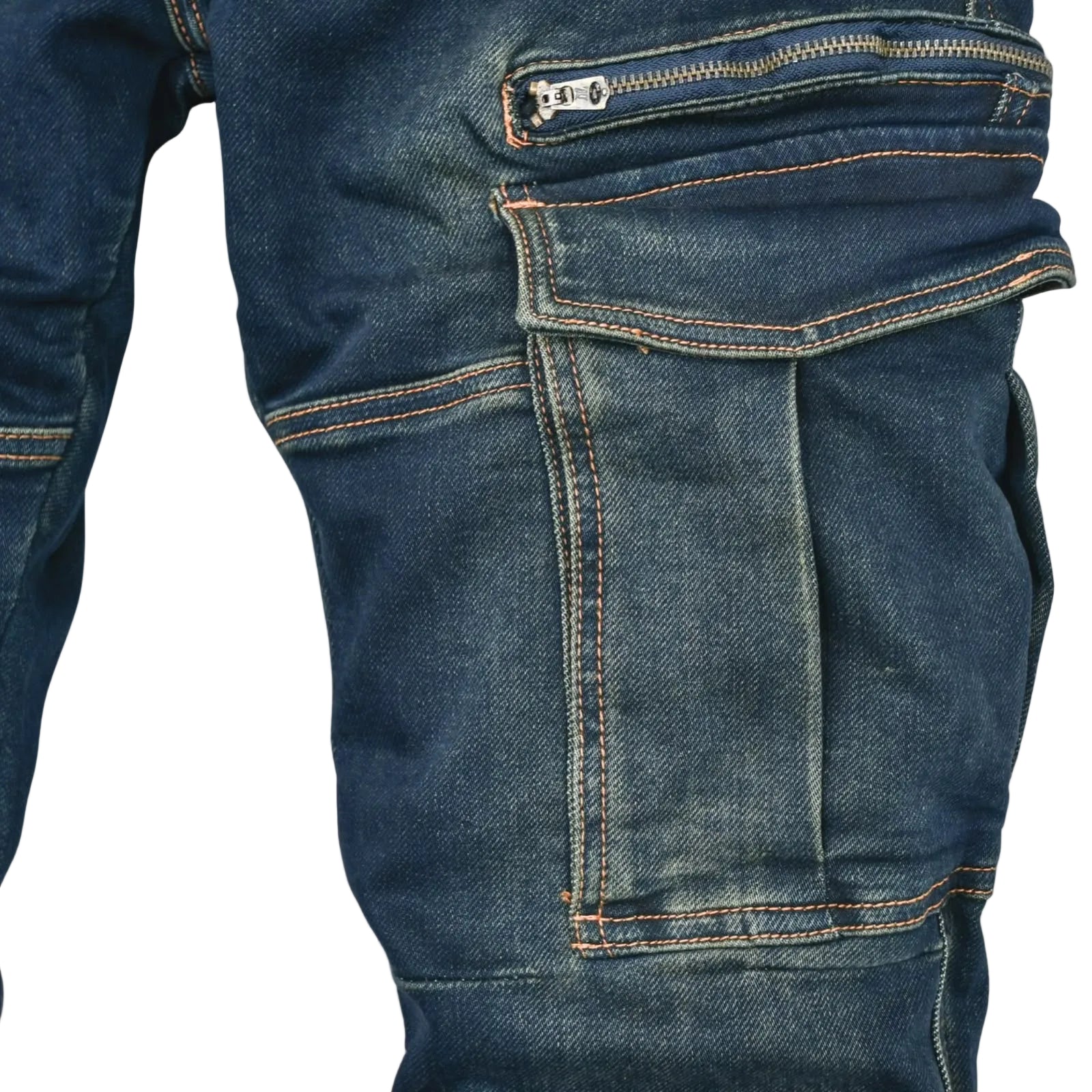 Men Distressed Baggy Patchy Denim Jeans