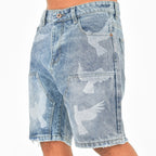 Men Unisex Short Denim Patchy Shorts
