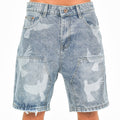 Men Unisex Short Denim Patchy Shorts