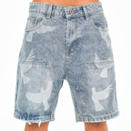 Men Unisex Short Denim Patchy Shorts
