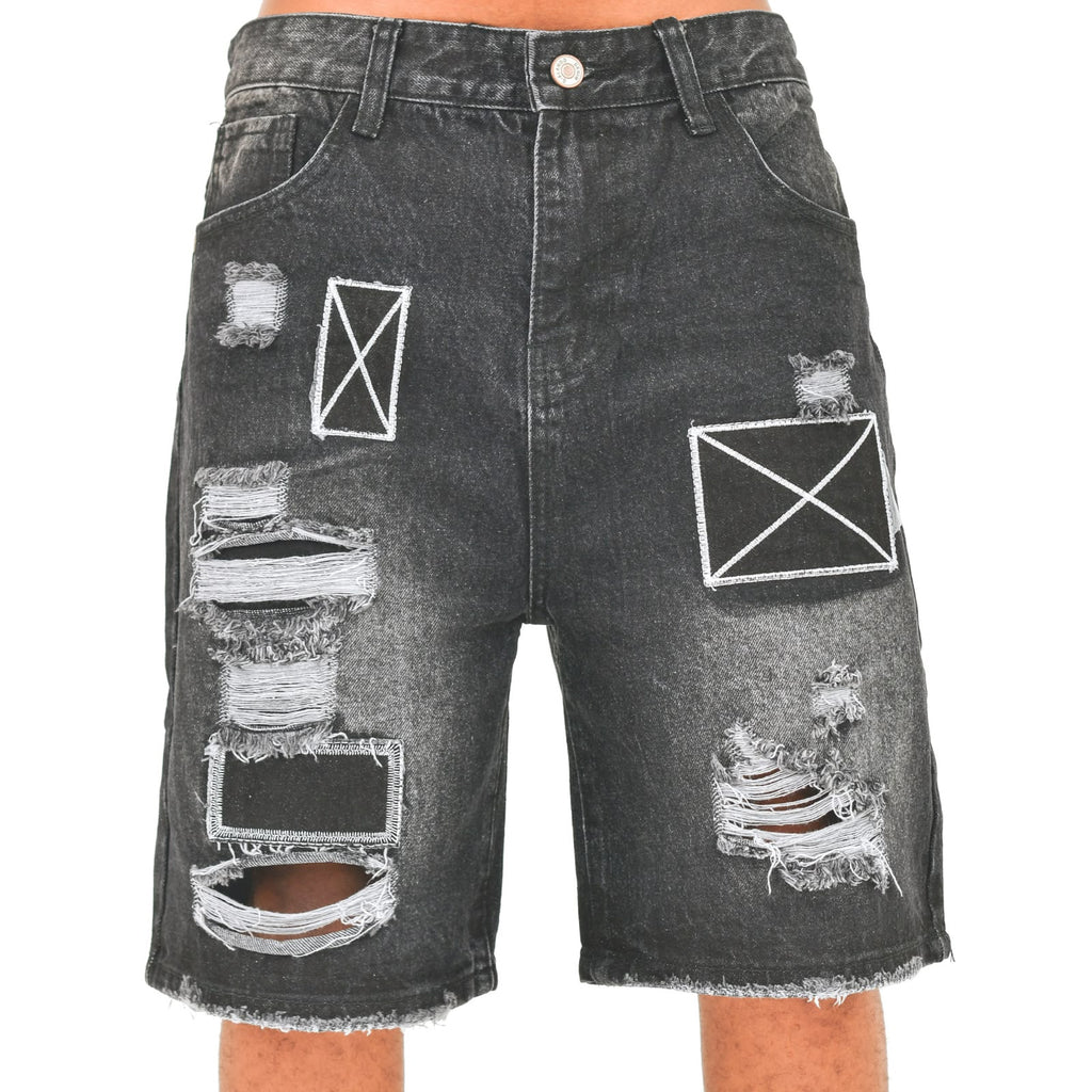 Men Distressed Denim Shorts