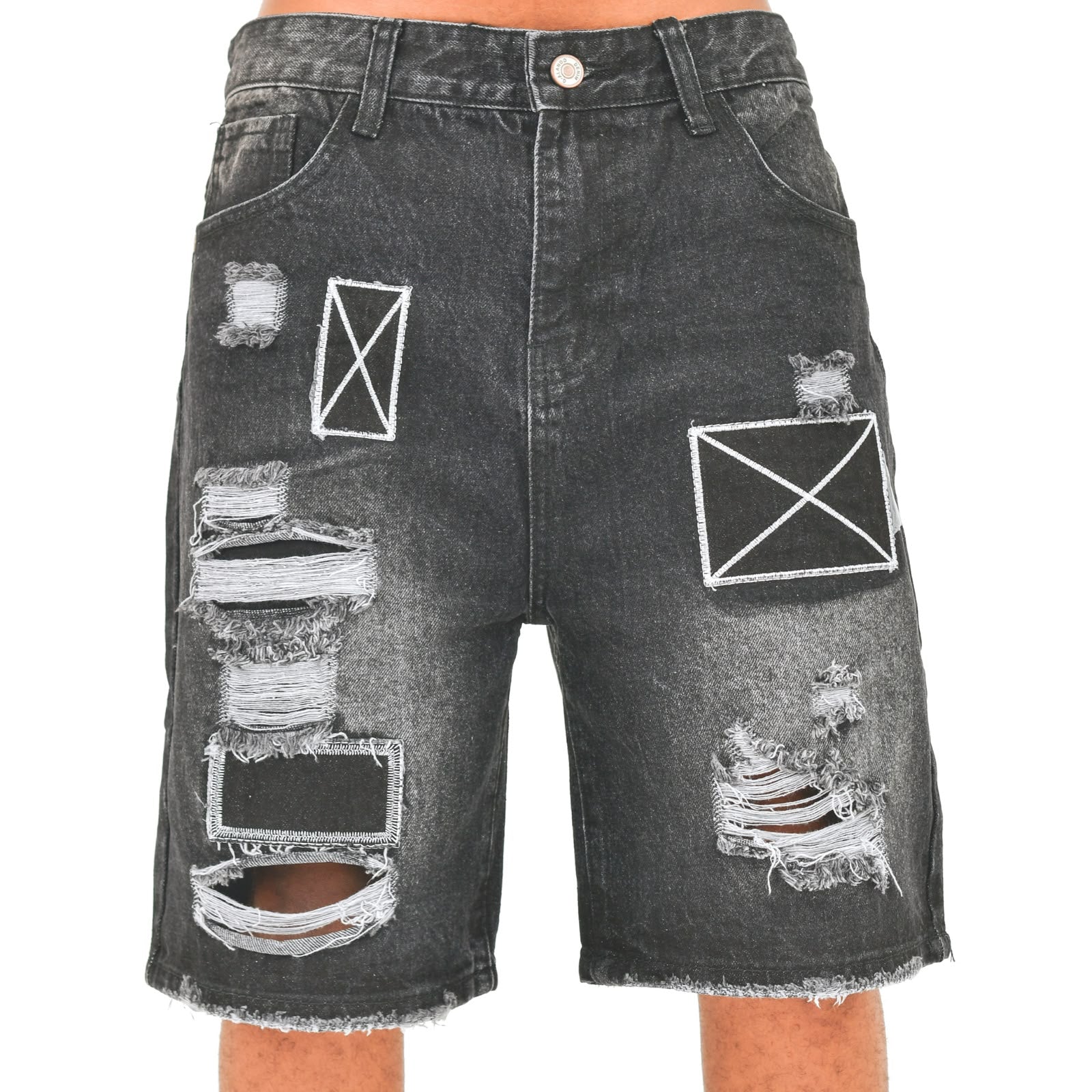 Men Distressed Denim Shorts