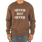 Men Unisex 'Never Say Never' Sweater
