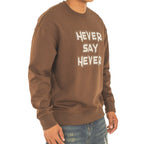 Men Unisex 'Never Say Never' Sweater