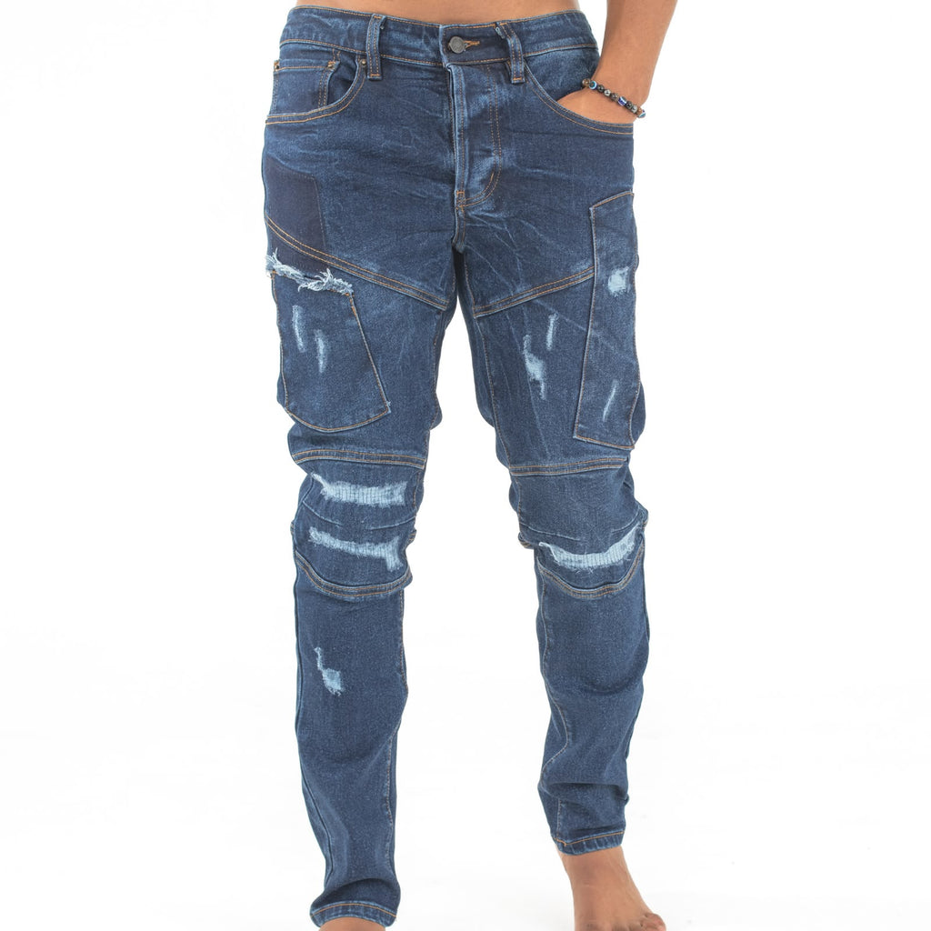 Distressed Slim Fit Jeans