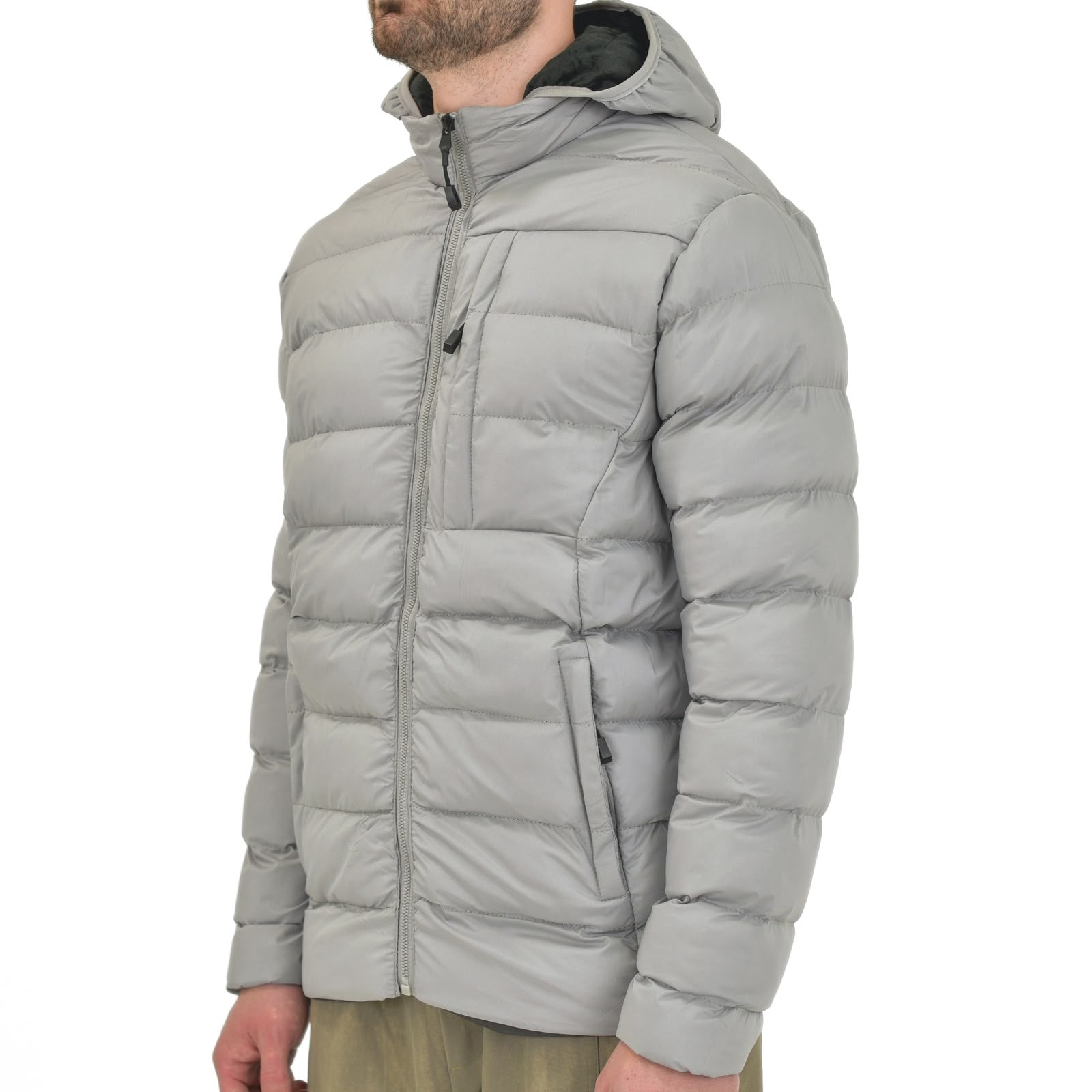 Men Long-Sleeve Puffer Winter Jacket