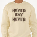 Men Unisex 'Never Say Never' Sweater