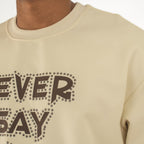 Men Unisex 'Never Say Never' Sweater