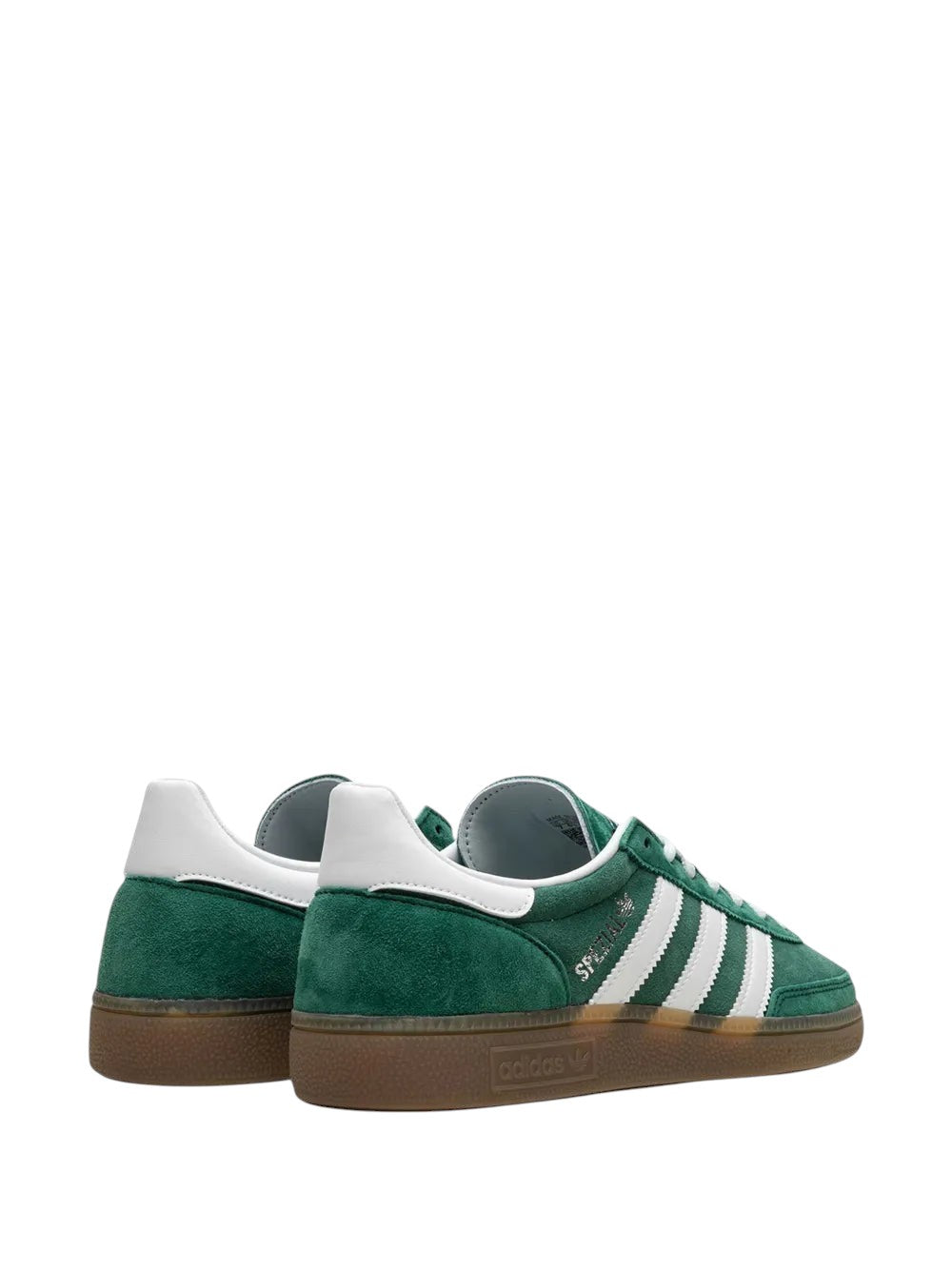 South Steeze Adidas Handball Spezial sneakers in core green suede with white stripes and a gum rubber outsole